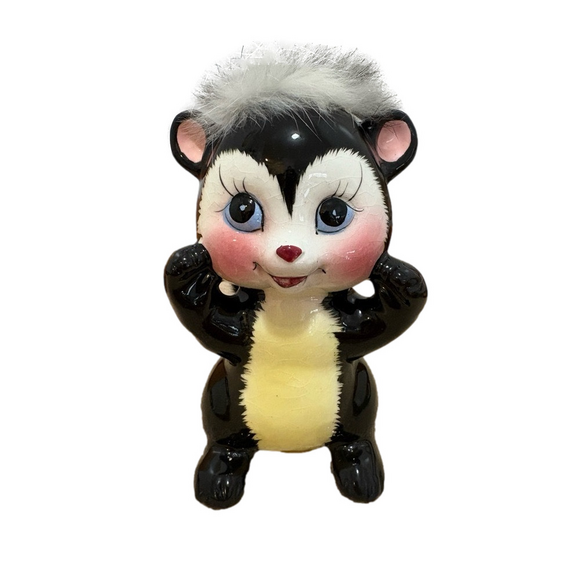 Other - Vintage 1950s Napco "Stinky" Skunk Savings Bank Porcelain Fur 6" Tall
